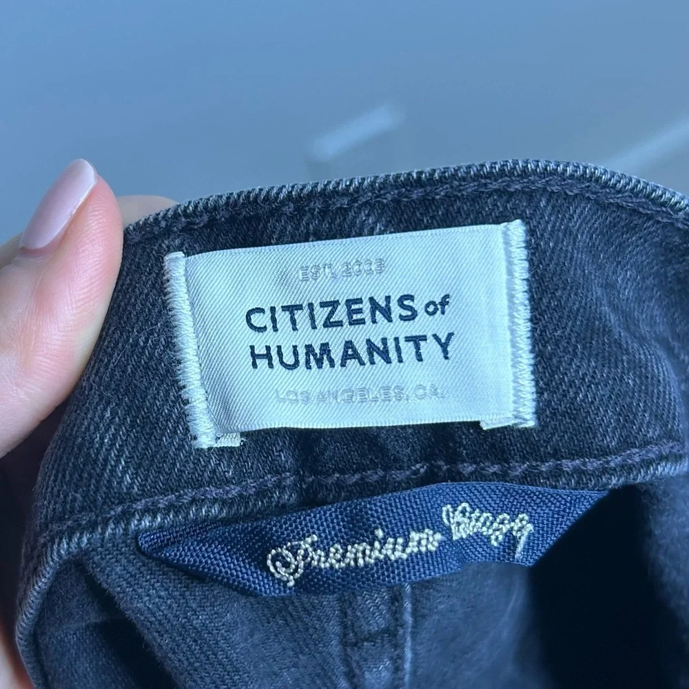 Citizens of Humanity Premium Vintage Black Jolene Distressed Denim Straight Leg